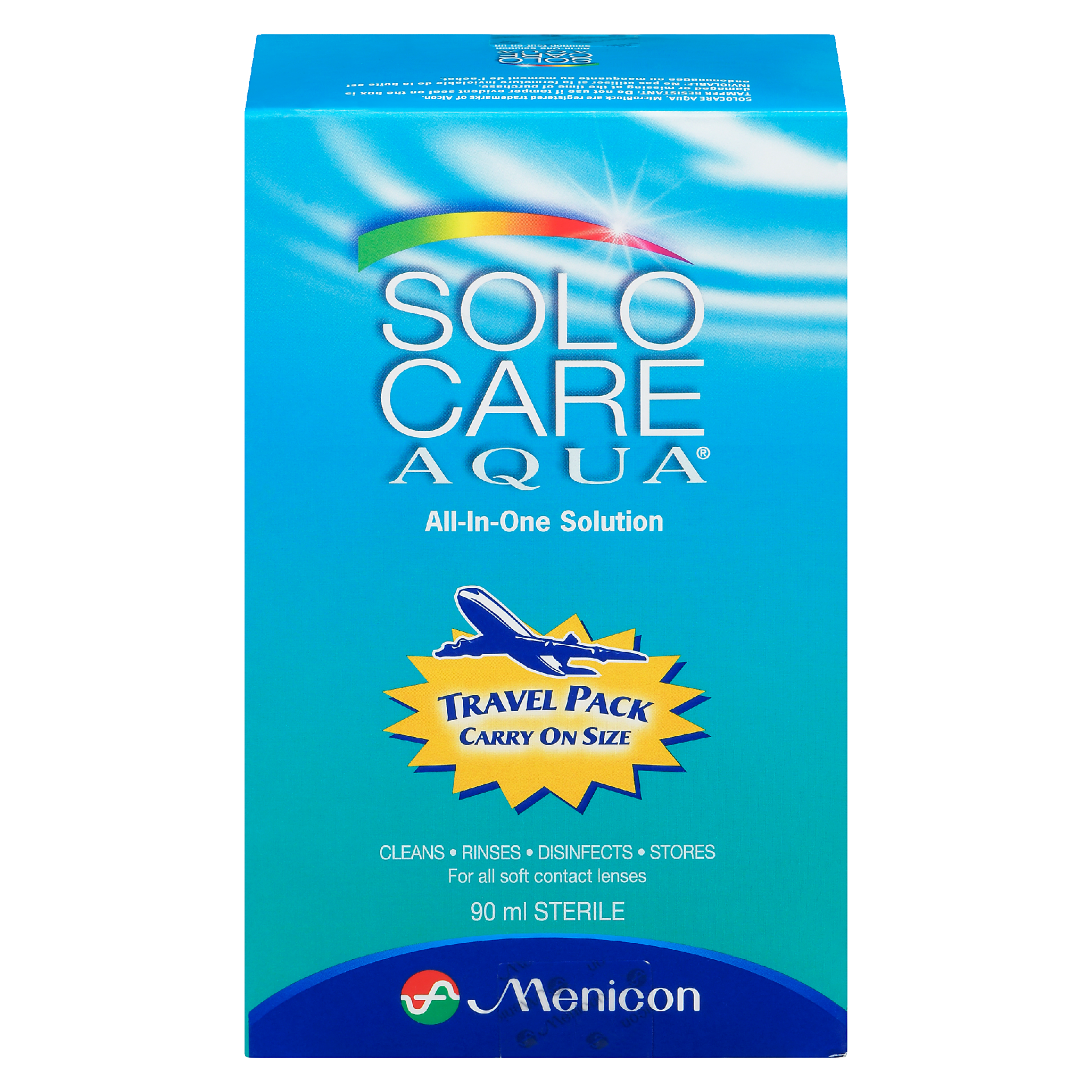 Menicon Solocare Aqua All-in-One Solution Travel Pack 90 ml