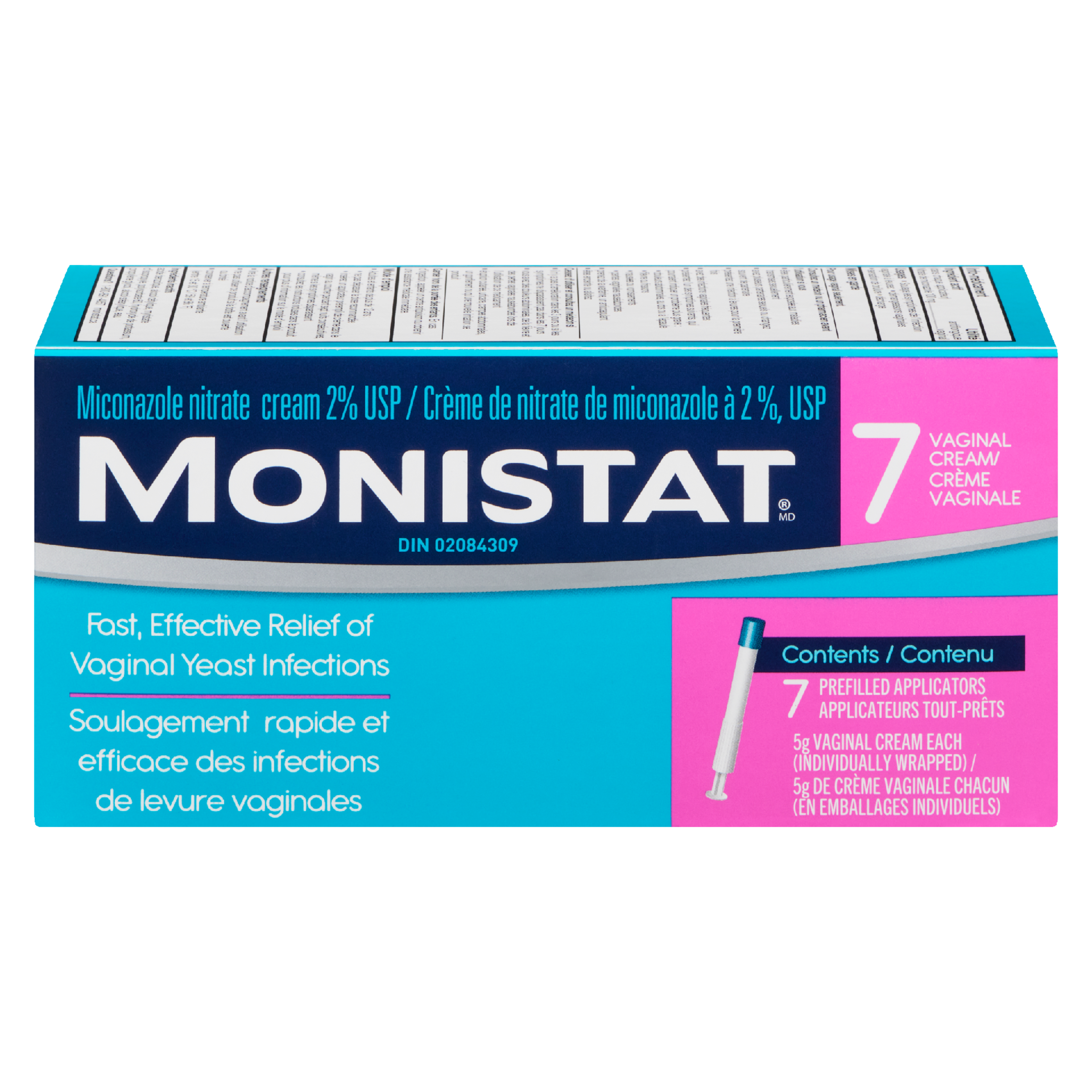 Monistat Miconazole Nitrate Cream 2% USP 7 Vaginal Cream