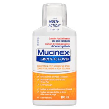 Mucinex Multi-Action Congestion, Cold & Cough Solution 180 ml