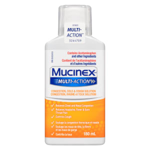 Mucinex Multi-Action Congestion, Cold & Cough Solution 180 ml