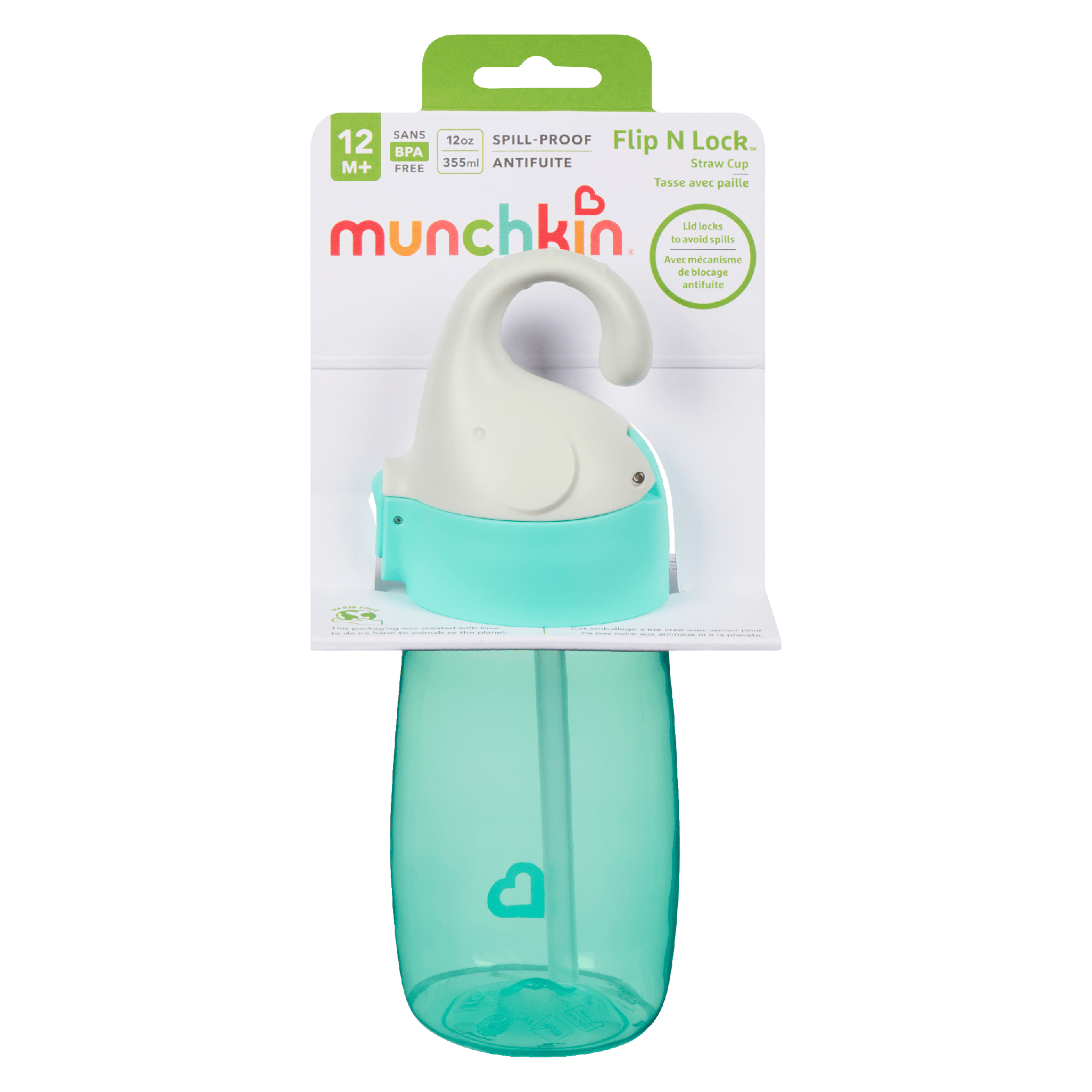 Munchkin Flip N Lock Straw Cup 12 M+ 355 ml