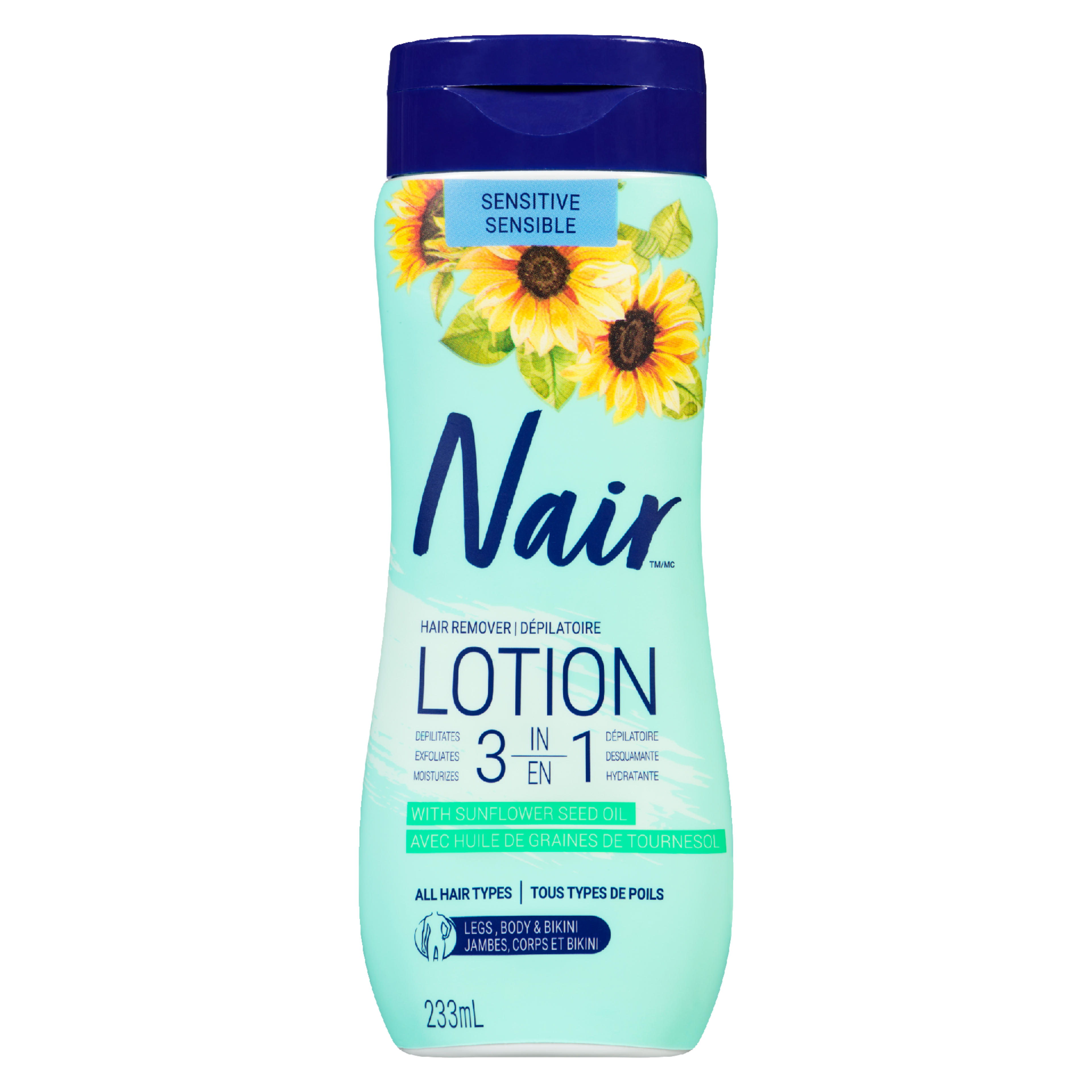 Nair Hair Remover Sensitive 3 in 1 Lotion Legs, Body & Bikini 233 ml