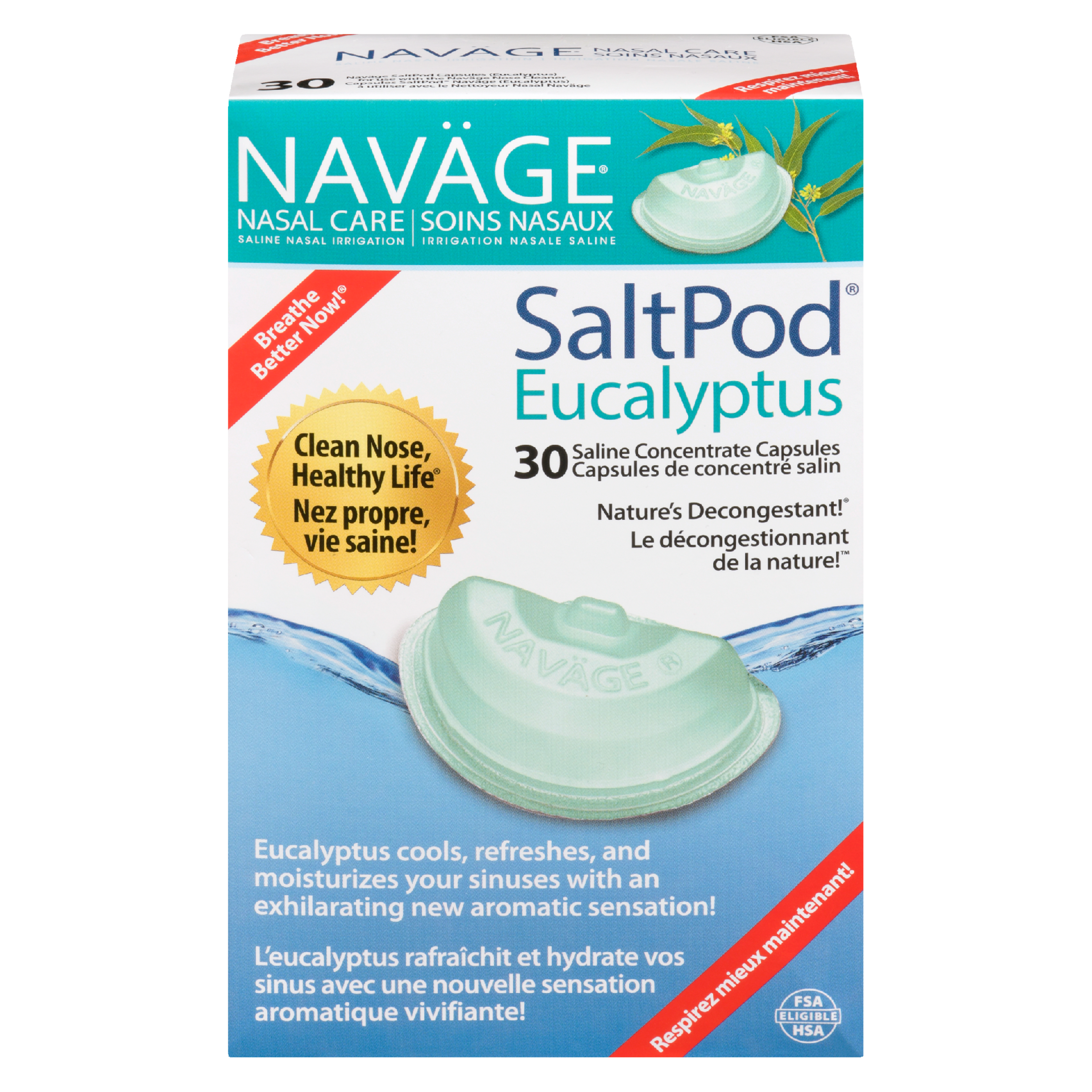 Naväge SaltPod Eucalyptus 30 Saline Concentrate Capsules