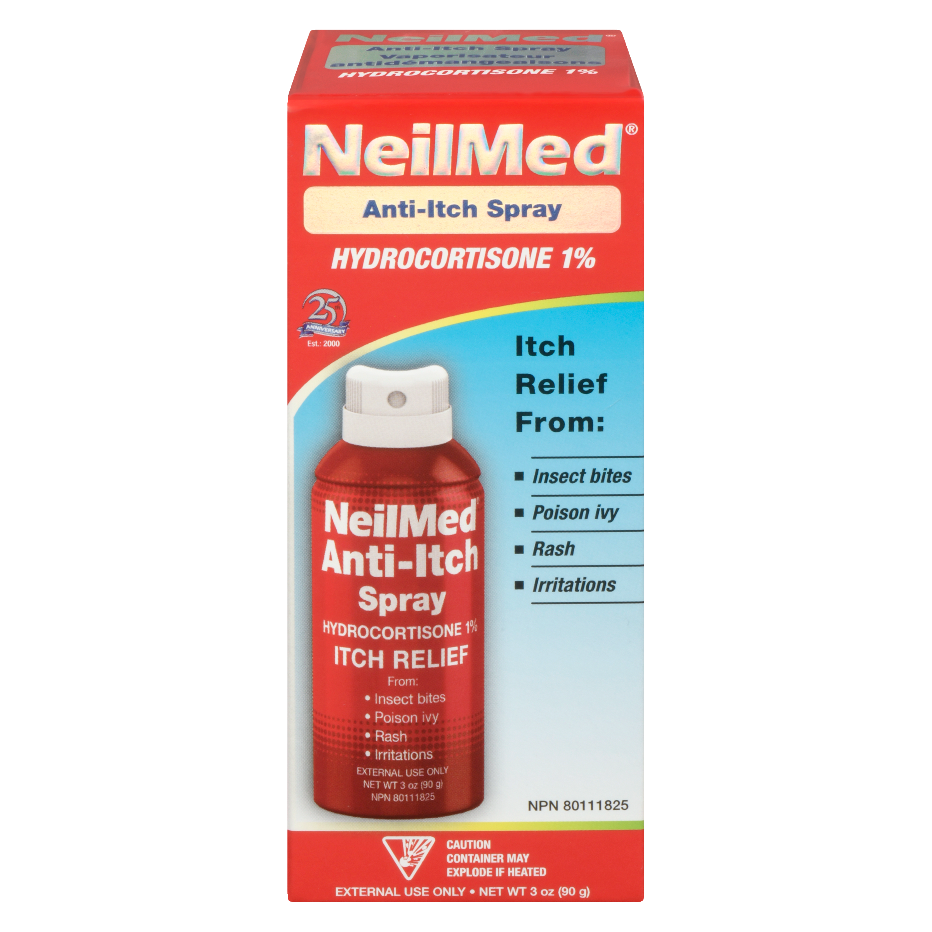 NeilMed Anti-Itch Spray Hydrocortisone 1% 90 g
