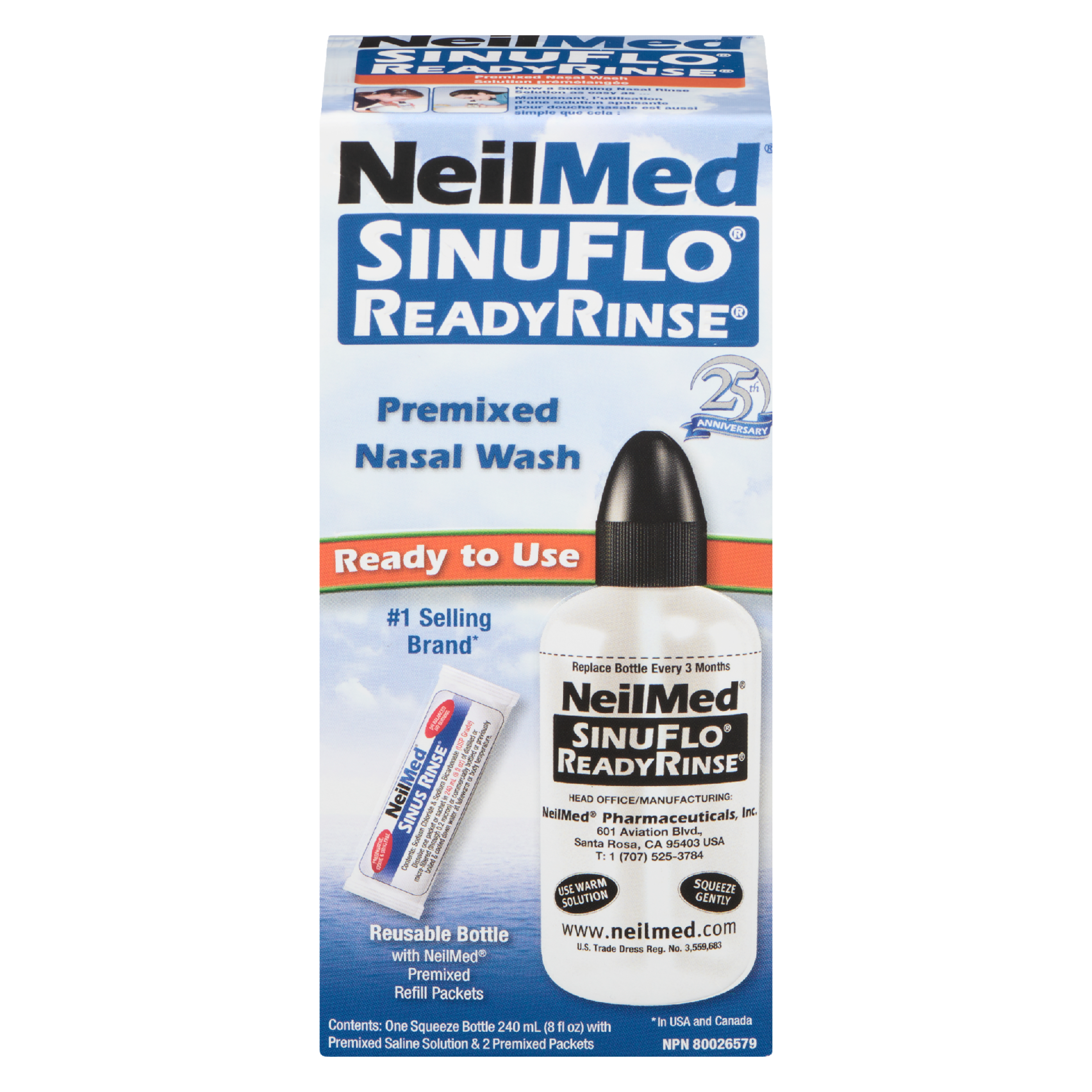 NeilMed SinuFlo ReadyRinse Premixed Nasal Wash