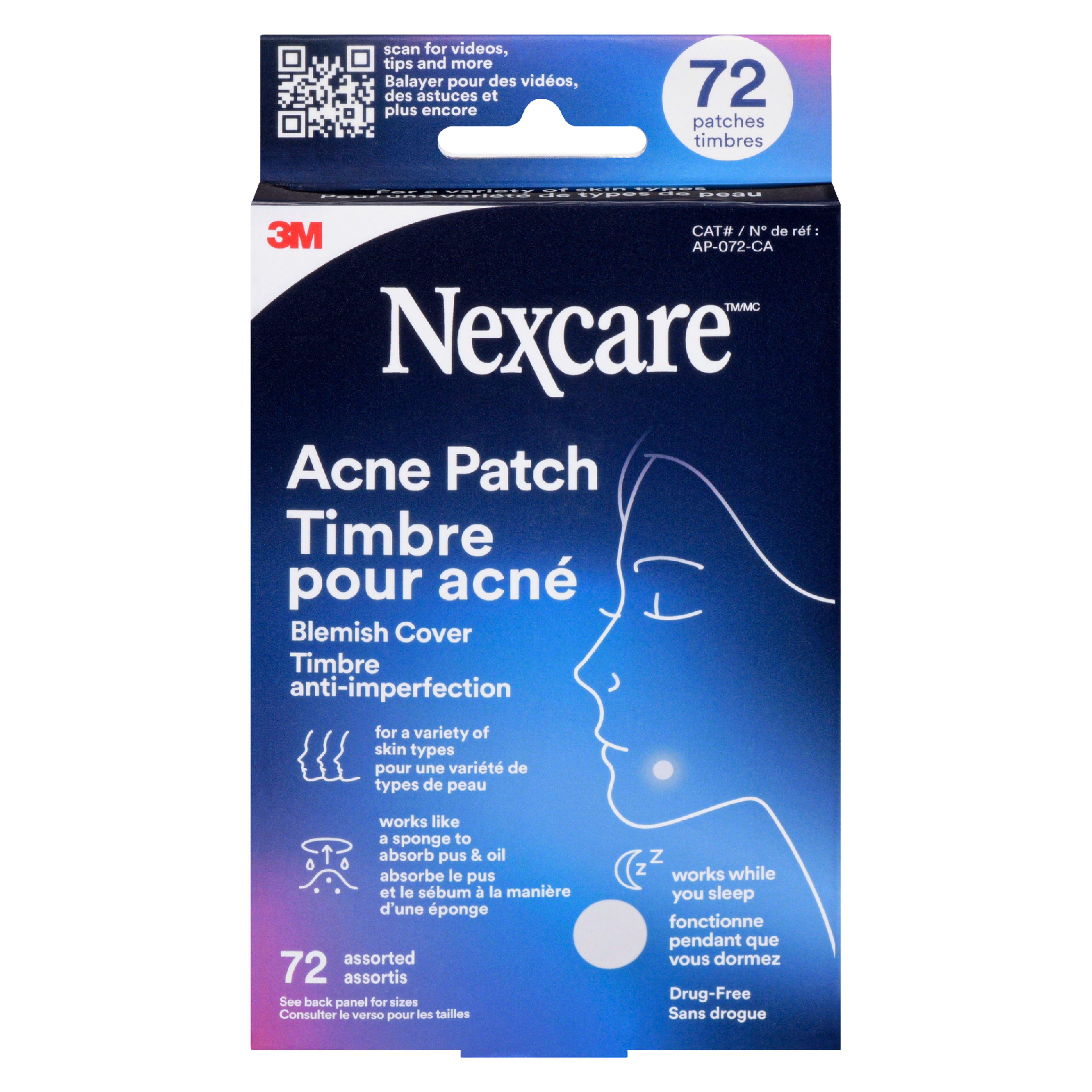 Nexcare Acne Patch Blemish Cover 72 Patches