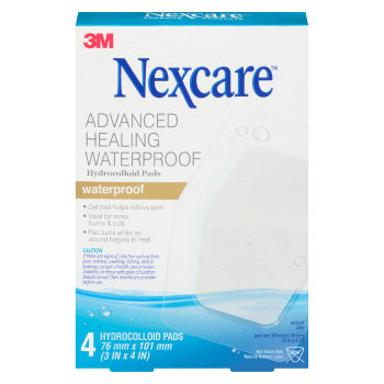 Nexcare Advanced Healing Waterproof Hydrocolloid Pads 4 Hydrocolloid Pads