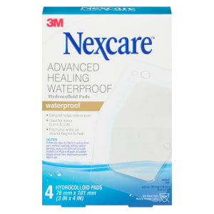 Nexcare Advanced Healing Waterproof Hydrocolloid Pads 4 Hydrocolloid Pads