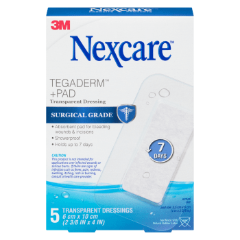Nexcare Tegaderm +Pad Transparent Dressing 5 Transparent Dressings
