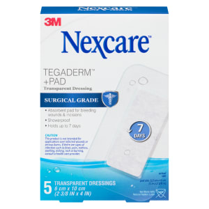 Nexcare Tegaderm +Pad Transparent Dressing 5 Transparent Dressings