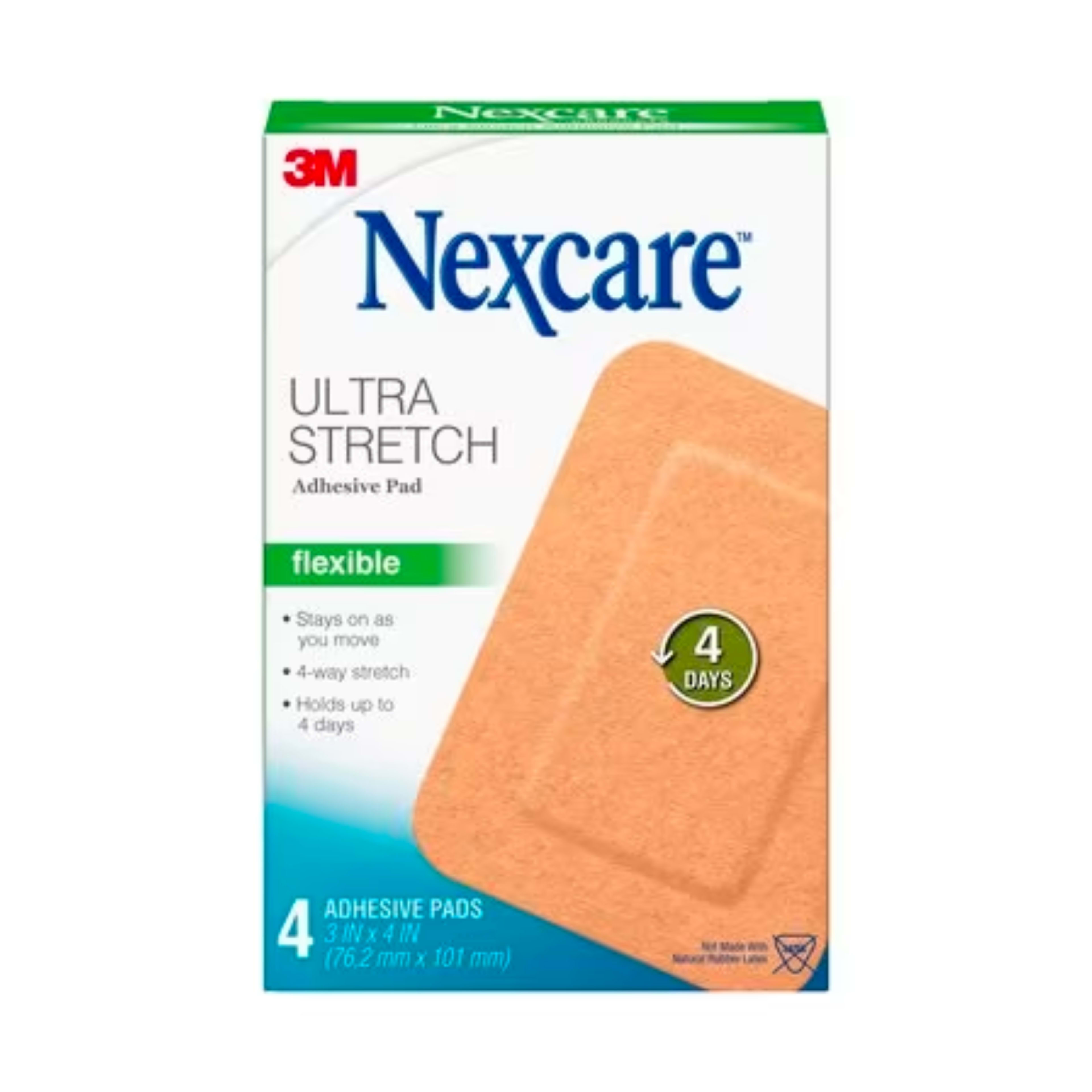 Nexcare Ultra Stretch Adhesive Pad 4 Adhesive Pads