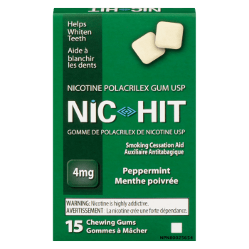 Nic-Hit Smoking Cessation Aid Peppermint 4 mg 15 Chewing Gums