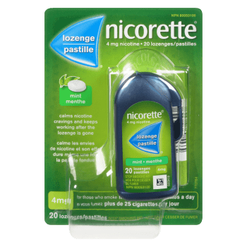 Nicorette Lozenge Stop Smoking Aid 4 mg Nicotine Mint 20 Lozenges