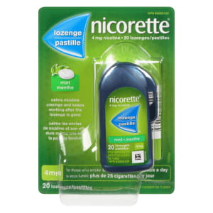 Nicorette Lozenge Stop Smoking Aid 4 mg Nicotine Mint 20 Lozenges
