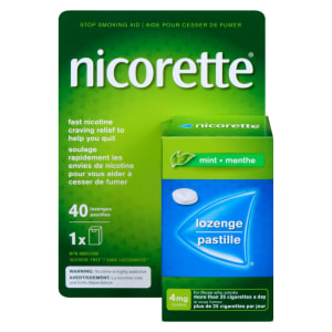 Nicorette Lozenge Stop Smoking Aid 4 mg Nicotine Mint 40 Lozenges