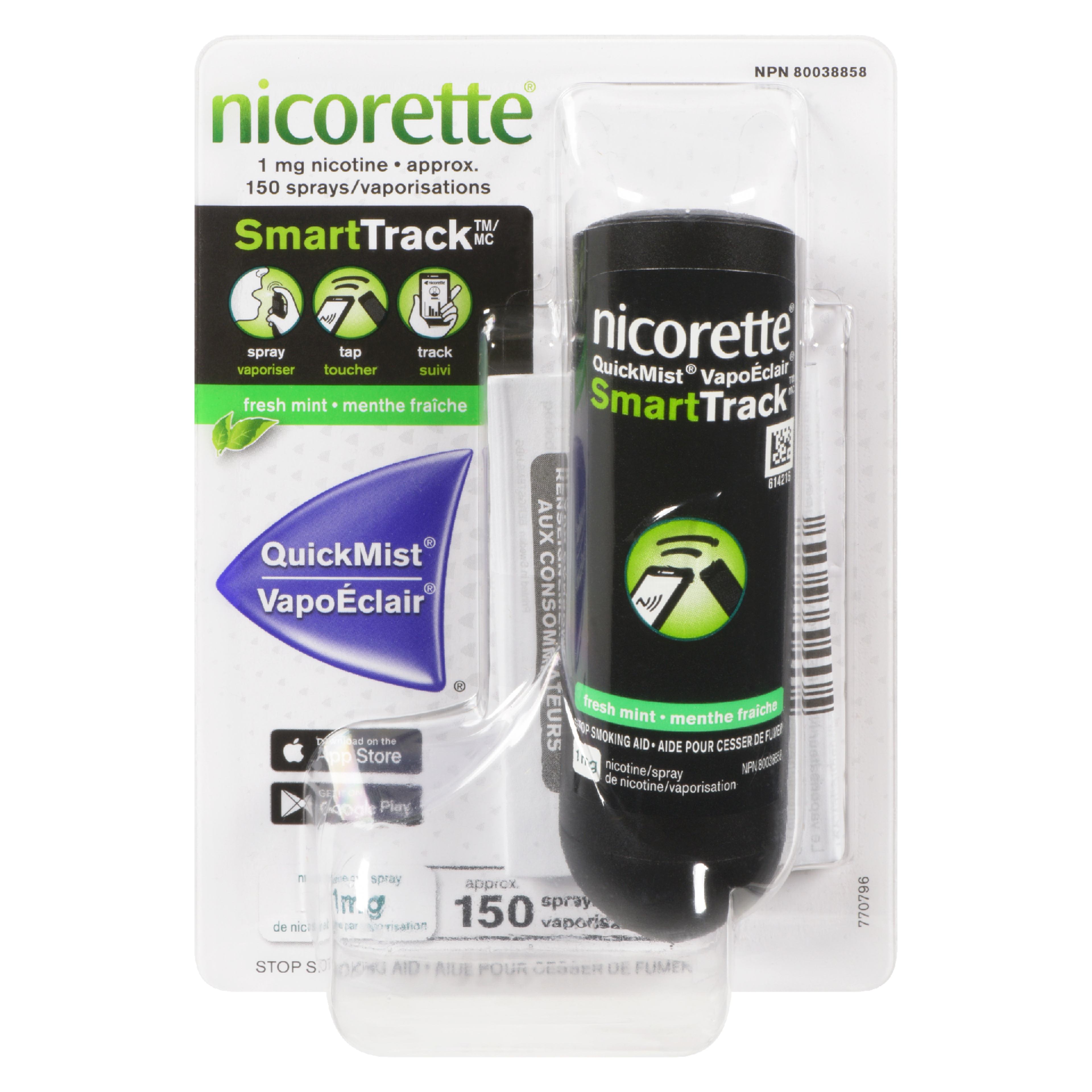 Nicorette QuickMist Stop Smoking Aid Fresh Mint