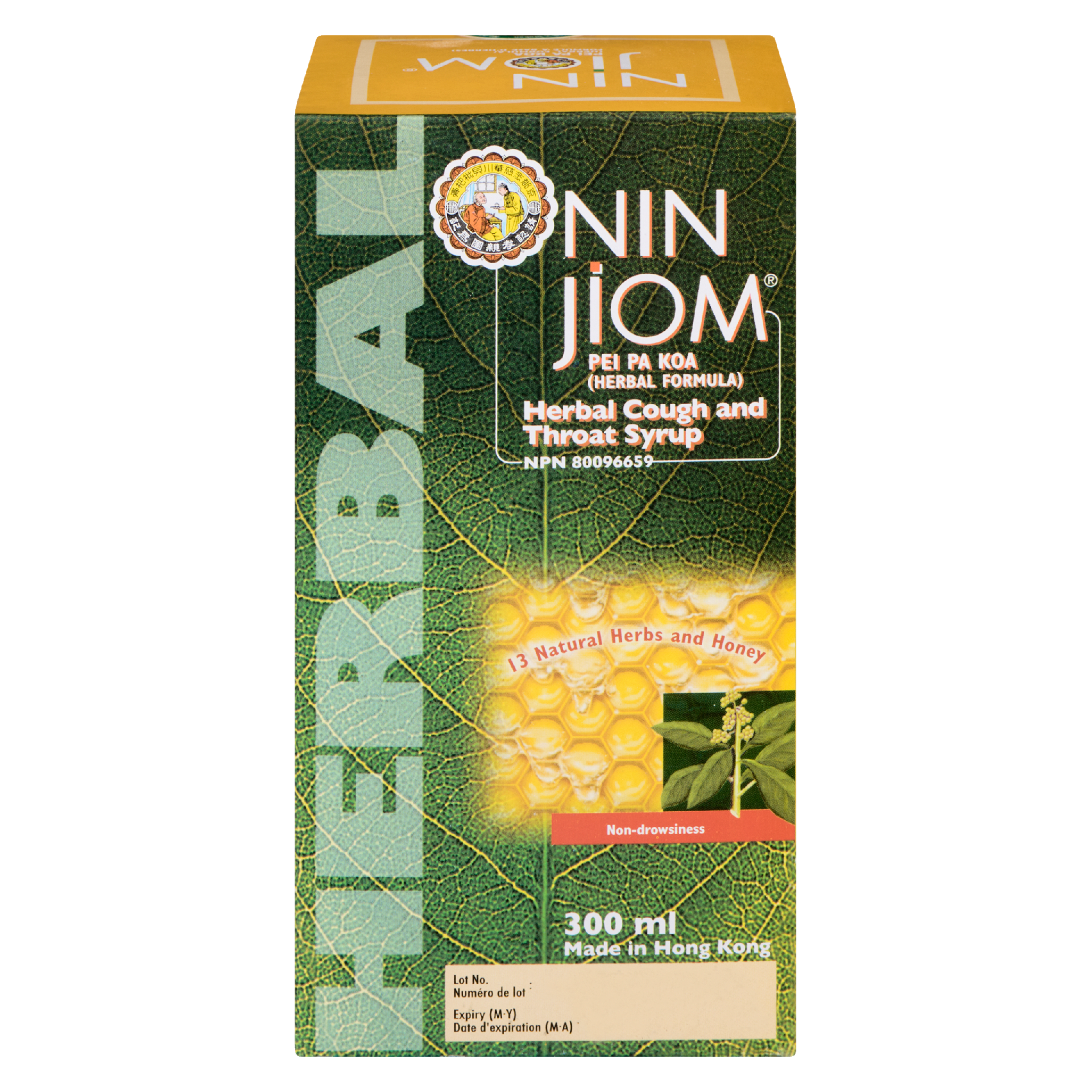 Nin Jiom Pei Pa Koa Herbal Cough and Throat Syrup 13 Natural Herbs and Honey 300 ml