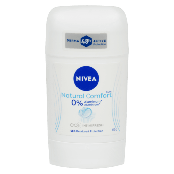 NIVEA Natural Comfort 48h Deodorant Protection 0% Aluminum 52 g