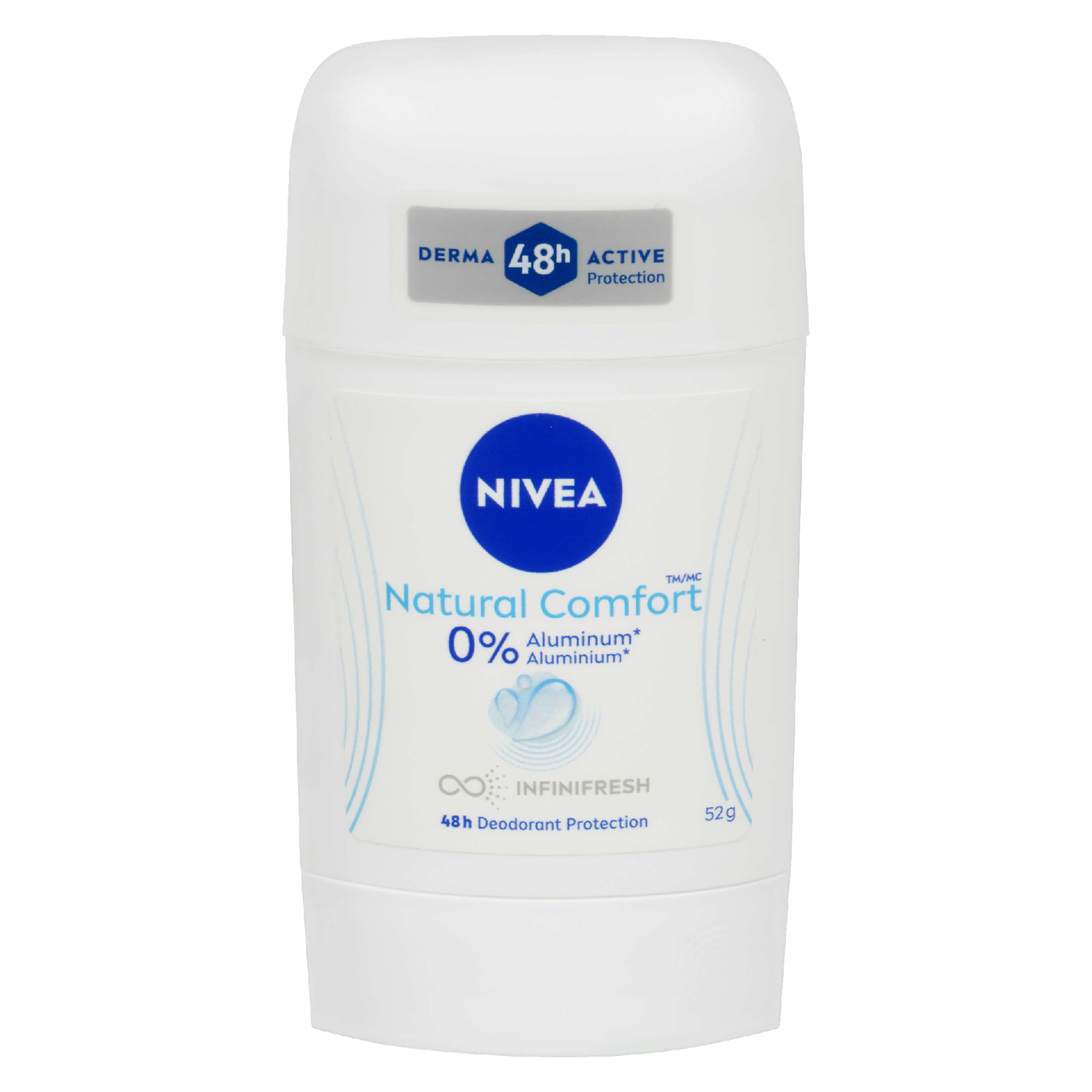 NIVEA Natural Comfort 48h Deodorant Protection 0% Aluminum 52 g