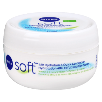 NIVEA Soft Refreshingly Soft Moisturizing Cream Vitamin E & Natural Jojoba Oil for Lasting Softness 200 ml