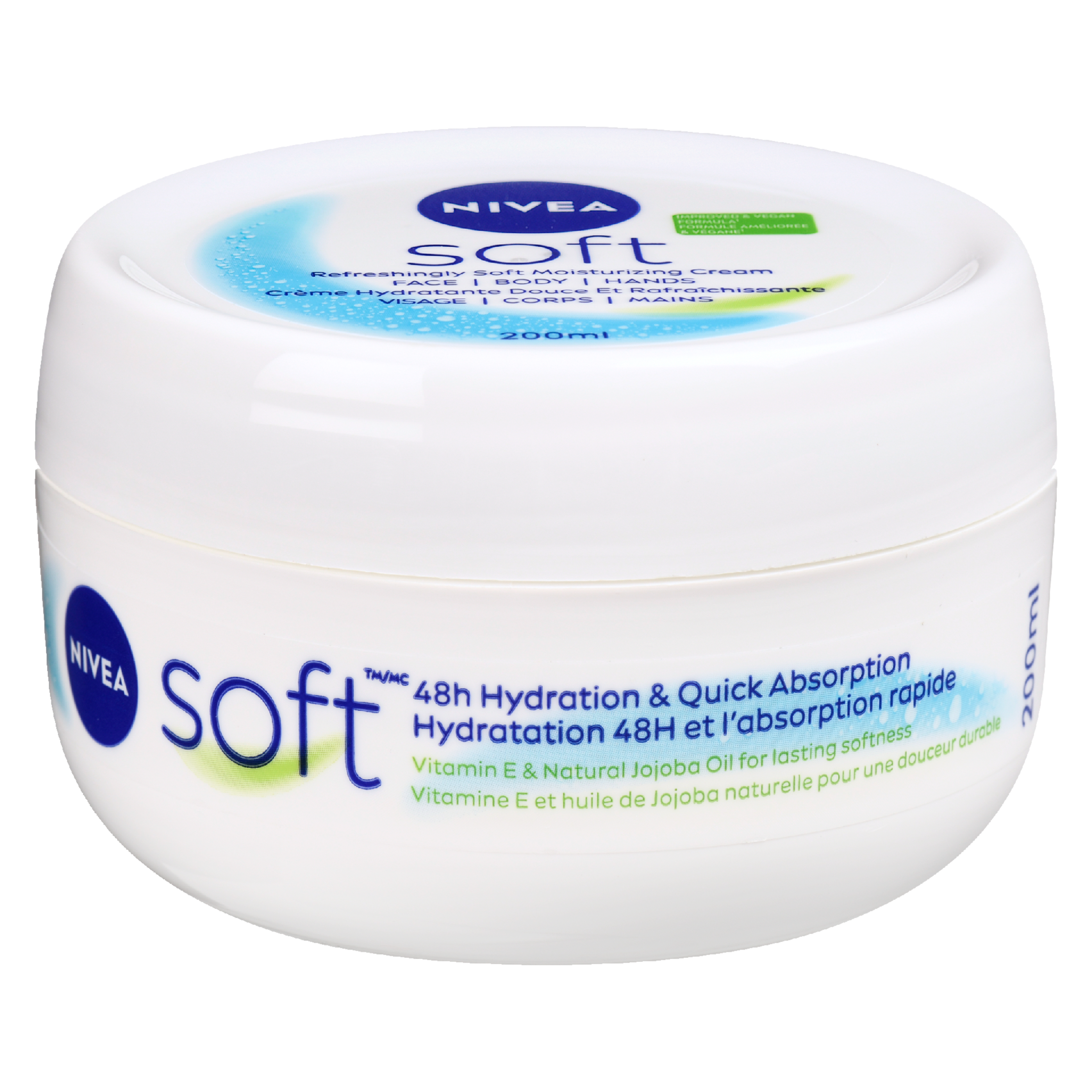 NIVEA Soft Refreshingly Soft Moisturizing Cream Vitamin E & Natural Jojoba Oil for Lasting Softness 200 ml