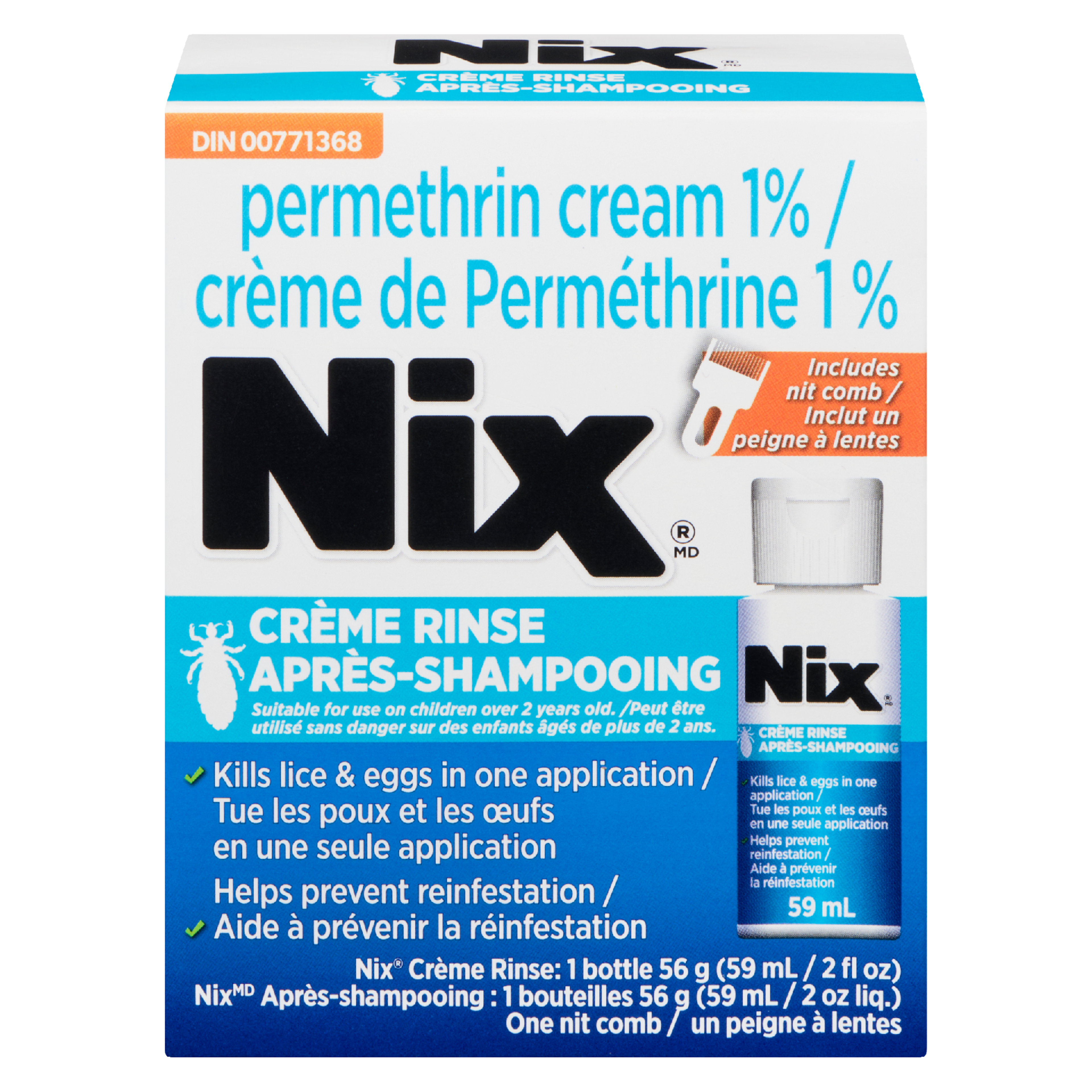 Nix Crème Rinse Permethrin Cream 1% 56 g