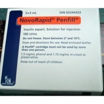 Novorapid 3ml Pen Cartridges Din 02244353