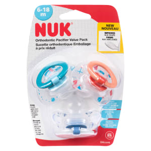 NUK Orthodontic Pacifier Value Pack Silicone 6-18 m