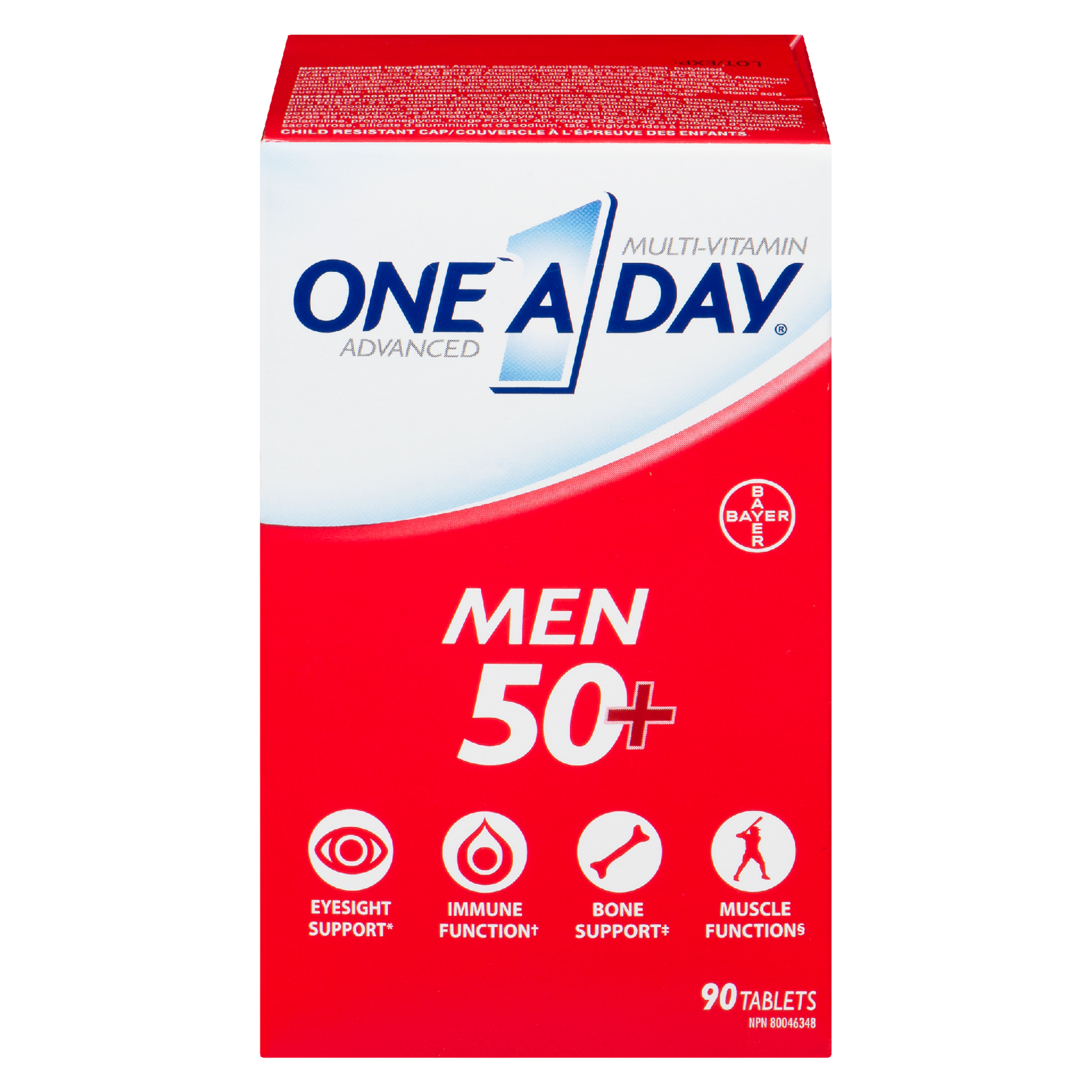 One A Day Advanced Multi-Vitamin Men 50+ 90 Tablets