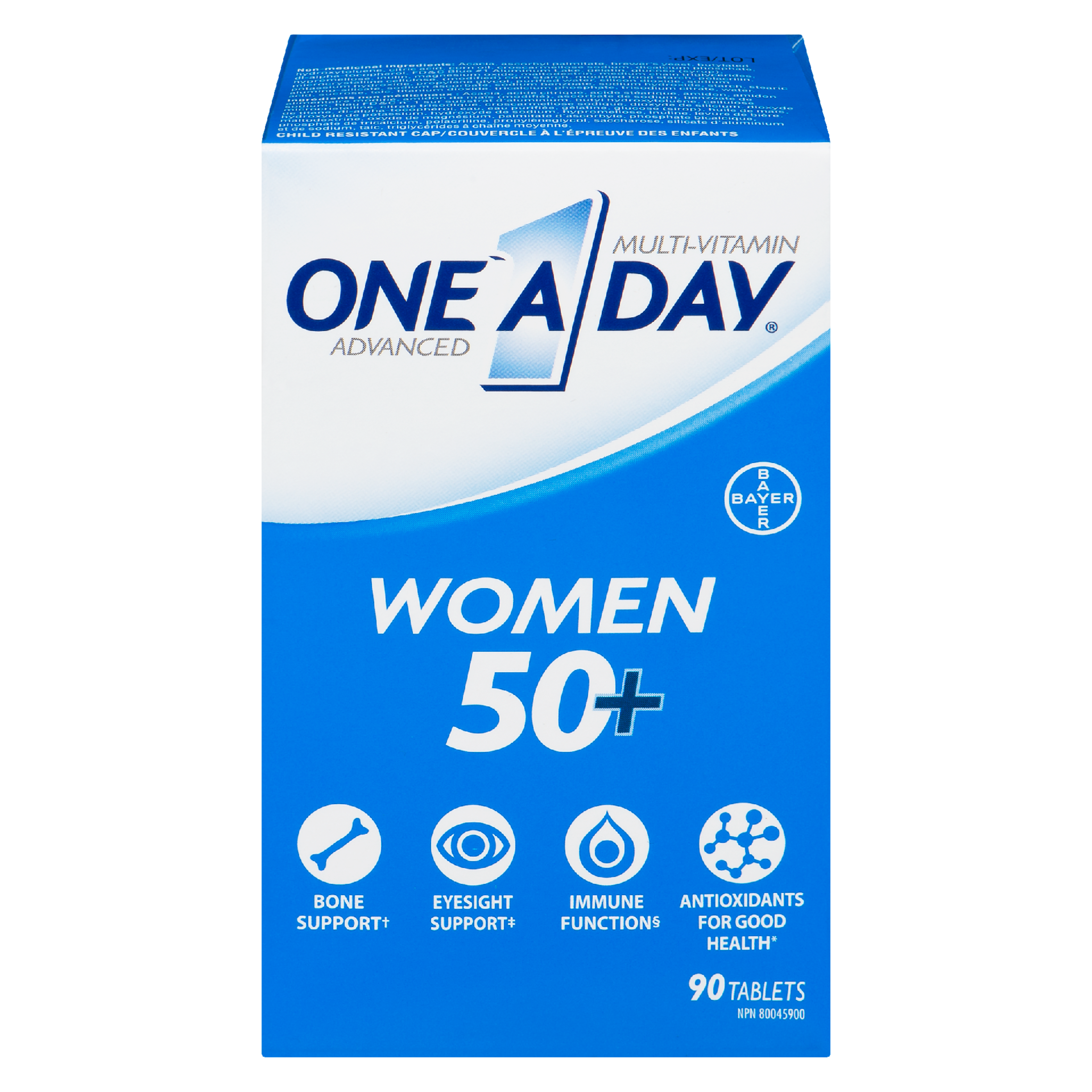 One A Day Advanced Multi-Vitamin Women 50+ 90 Tablets