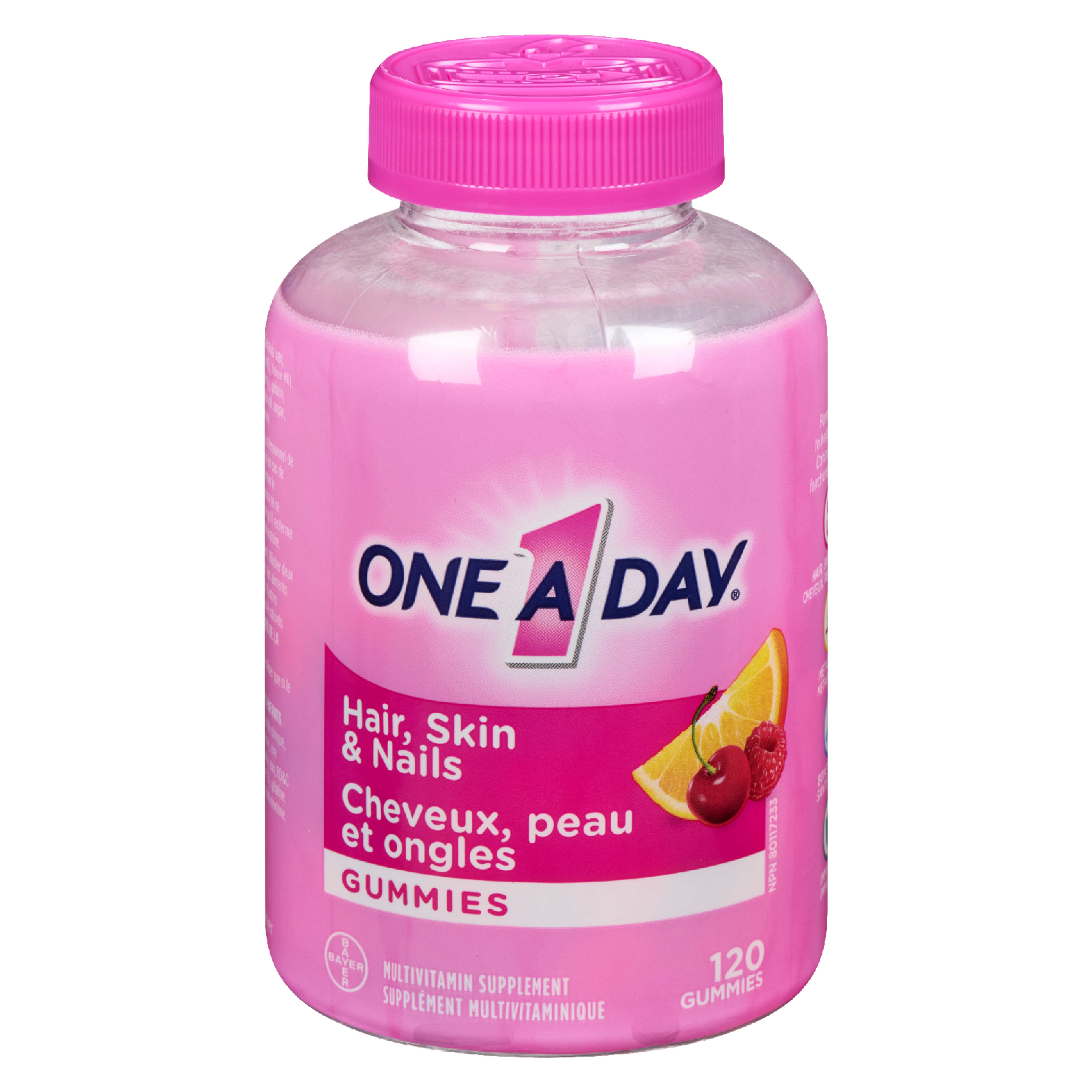 One A Day Multivitamin Supplement Hair, Skin & Nails 120 Gummies