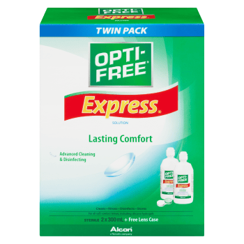 Opti-Free Express Advanced Cleaning & Disinfecting Solution Lasting Comfort Twin Pack 2 x 300 ml