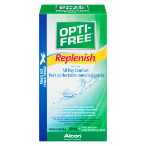 Opti-Free Replenish Advanced Cleaning & Disinfecting Solution All Day Comfort Travel Size 90 ml