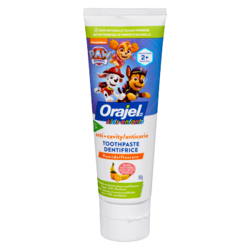 Orajel Anti-Cavity Toothpaste Fluoride Natural Fruity Bubble Kids 2+ Years 119 g