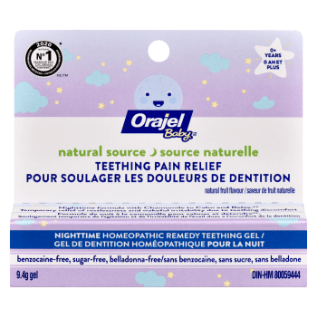 Orajel Baby Nighttime Homeopathic Remedy Teething Gel Natural Fruit Flavour 0+ Years 9.4 g