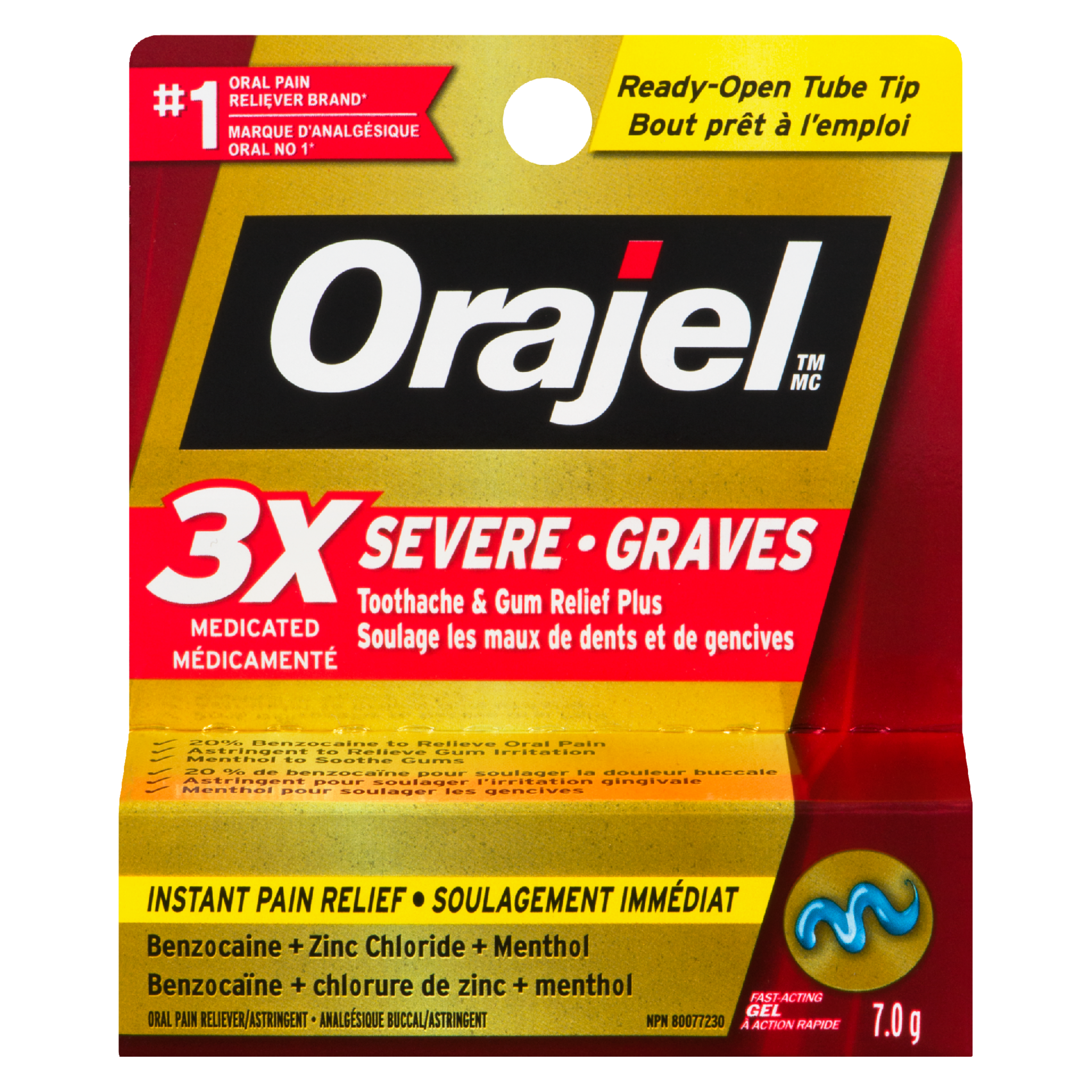 Orajel Fast-Acting Gel 3x Severe 7.0 g