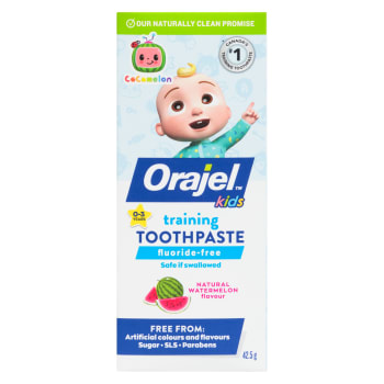 Orajel Fluoride-Free Training Toothpaste Kids Natural Watermelon Flavour 0-3 Years 42.5 g