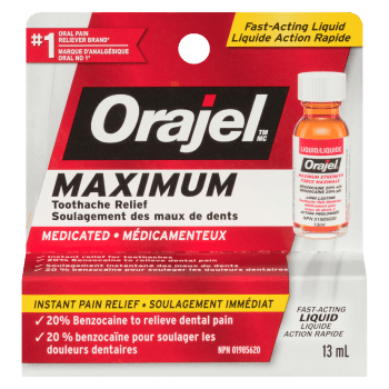 Orajel Maximum Toothache Relief Medicated Fast-Acting Liquid 13 ml