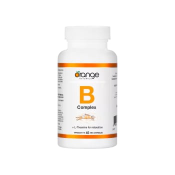 Orange Naturals B-Complex with L-Theanine (45 Veg Capsules)