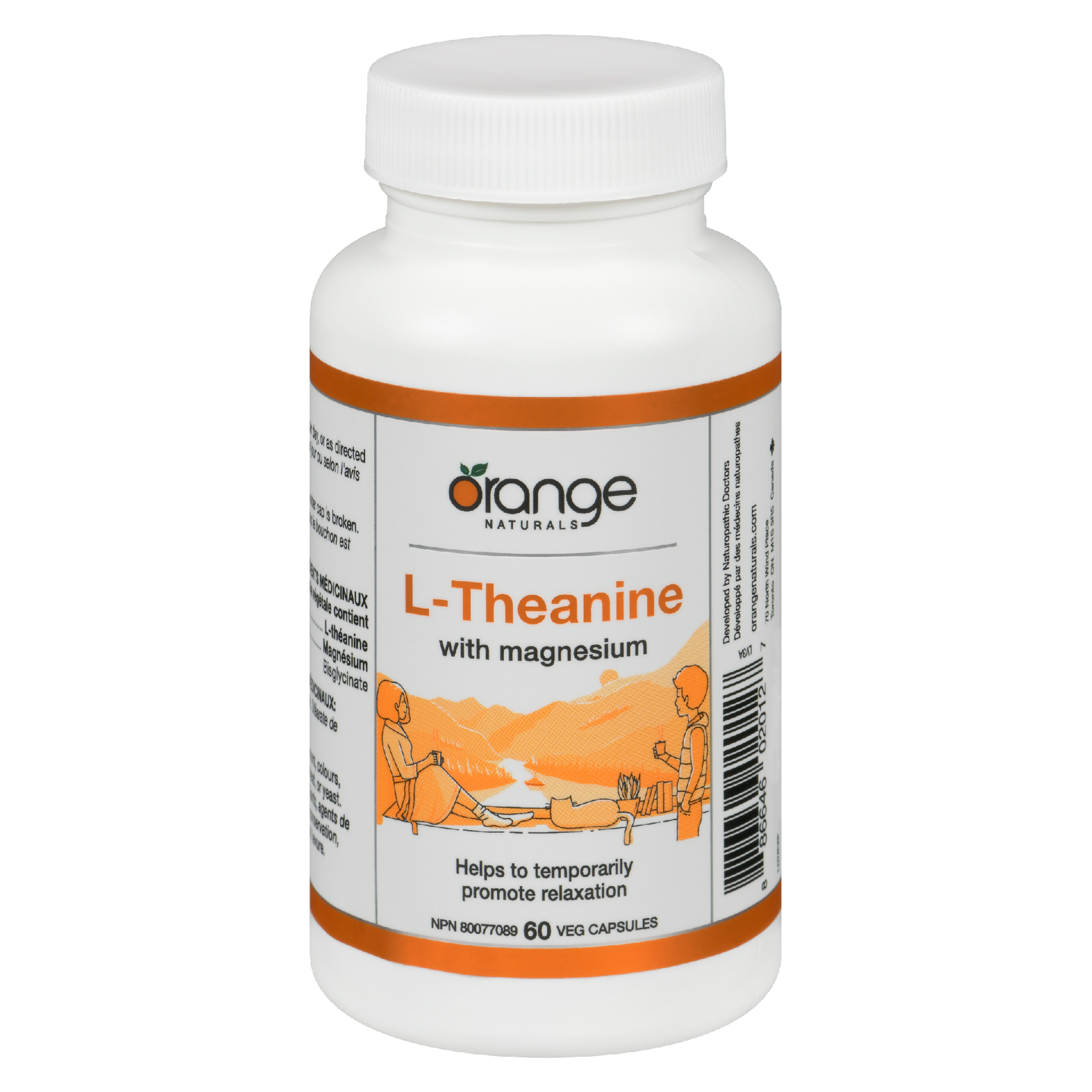 Orange Naturals L-Theanine with Magnesium 60 Veg Capsules