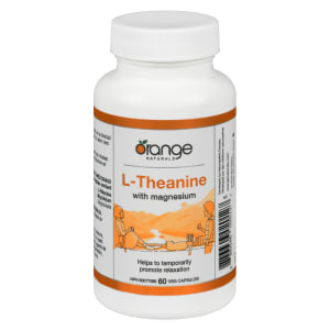 Orange Naturals L-Theanine with Magnesium 60 Veg Capsules
