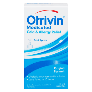 Otrivin Medicated Cold & Allergy Relief Mist Spray 20 ml