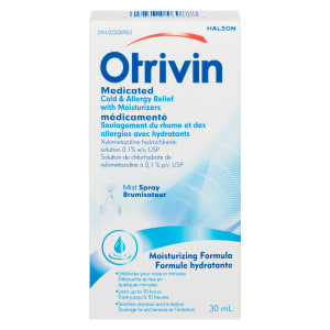 Otrivin Medicated Cold & Allergy Relief with Moisturizers Moisturizing Formula 30 ml