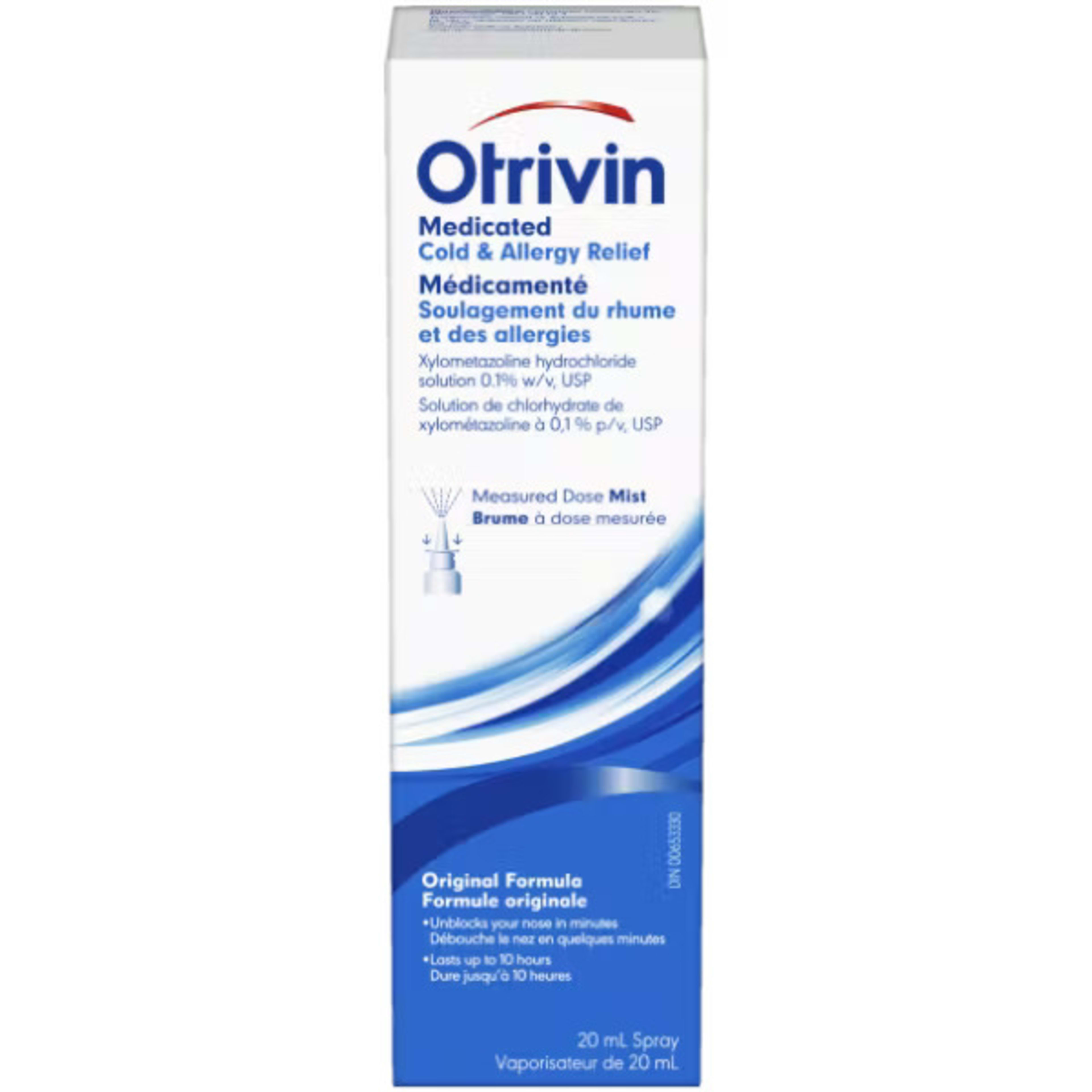 Otrivin Medicated Cold & Allergy Relief Original Formula 20 ml