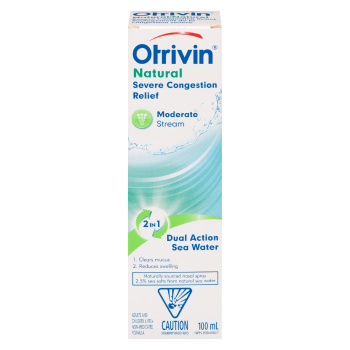 Otrivin Natural Severe Congestion Relief Moderate Stream 2 in 1 Dual Action Sea Water 100 ml