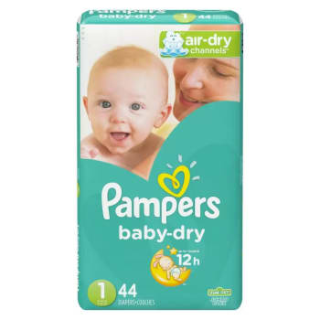 Pampers Baby Dry Diapers Jumbo Pack (Size 1, 44 Count)