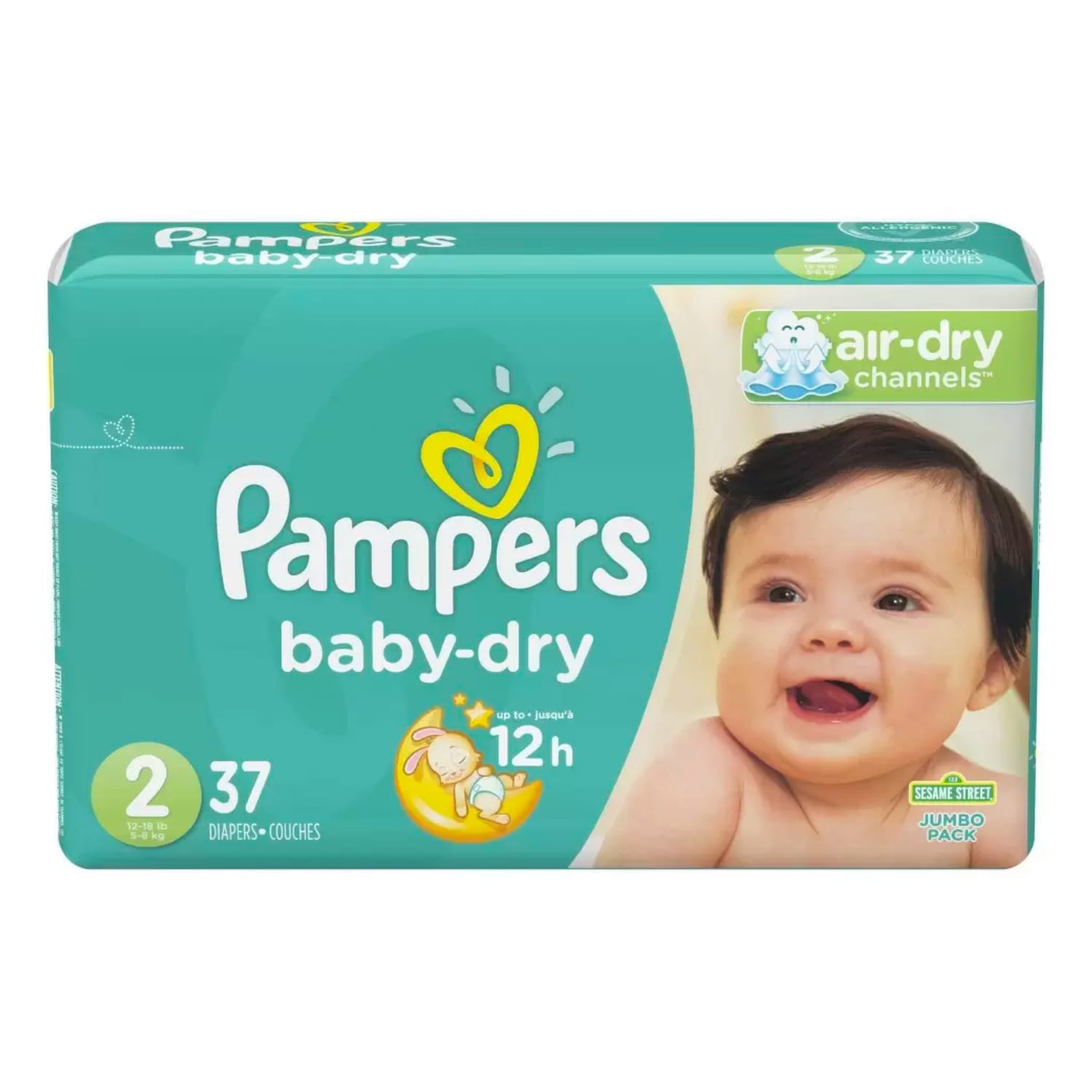 Pampers Baby-Dry Diapers Jumbo Pack (Size 2, 37 Count) - MedaKi