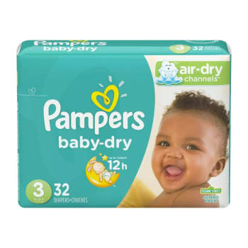 Pampers Baby Dry Diapers, Jumbo Pack (Size 3, 32 Count)