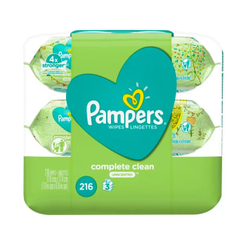 Pampers Baby Wipes Fragrance Free (216 Count)