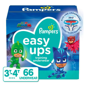 Pampers Easy Ups Training Pants Boys and Girls, 3T-4T, 66 Count